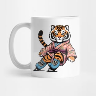 Ice skating Bengal tiger Mug